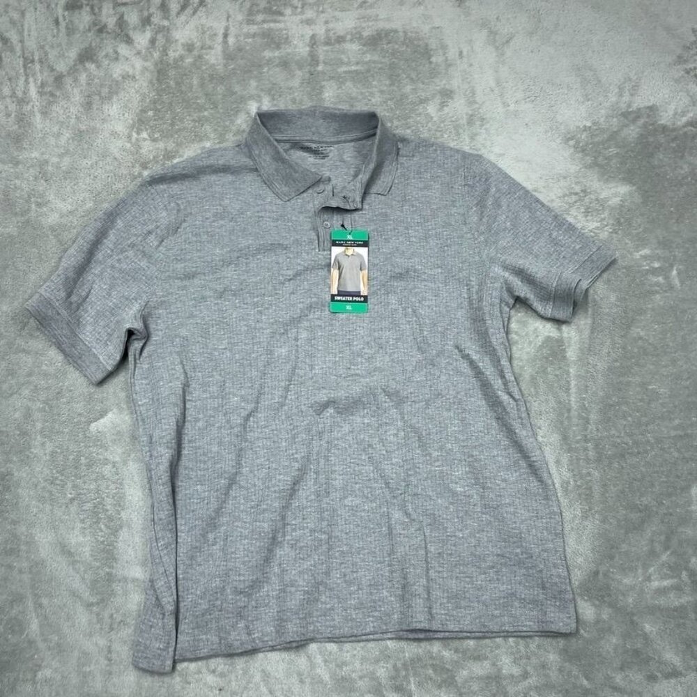 Marc New York Mens XL Gray Short Sleeve Polo Shirt a0275
